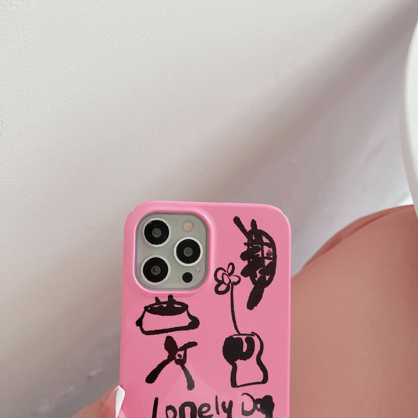 Uniqkart for iPhone 12 Pro Max 6.7 inch Hard PC Phone Case Pattern Printing Protective Glossy Phone Shell - Lonely Dog