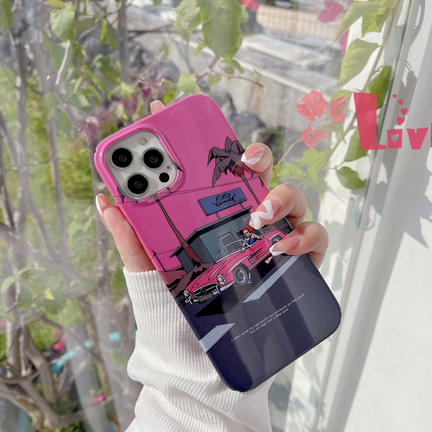 Hard PC Phone Cover for iPhone 12 Pro 6.1 inch Pattern Printing Anti-Drop Glossy Phone Case - Cool Girl