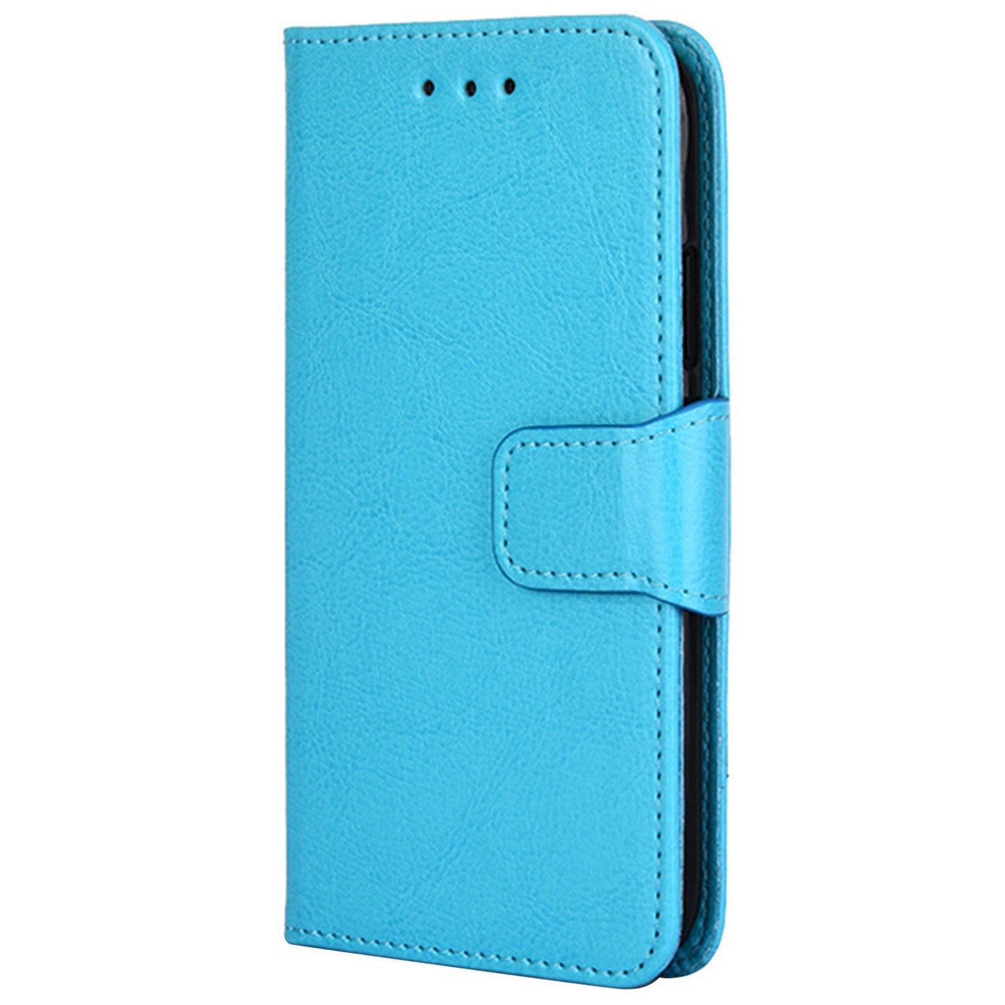 Uniqkart for Infinix Hot 30i Textured PU Leather Wallet Stand Case Anti-scratch Phone Cover - Baby Blue