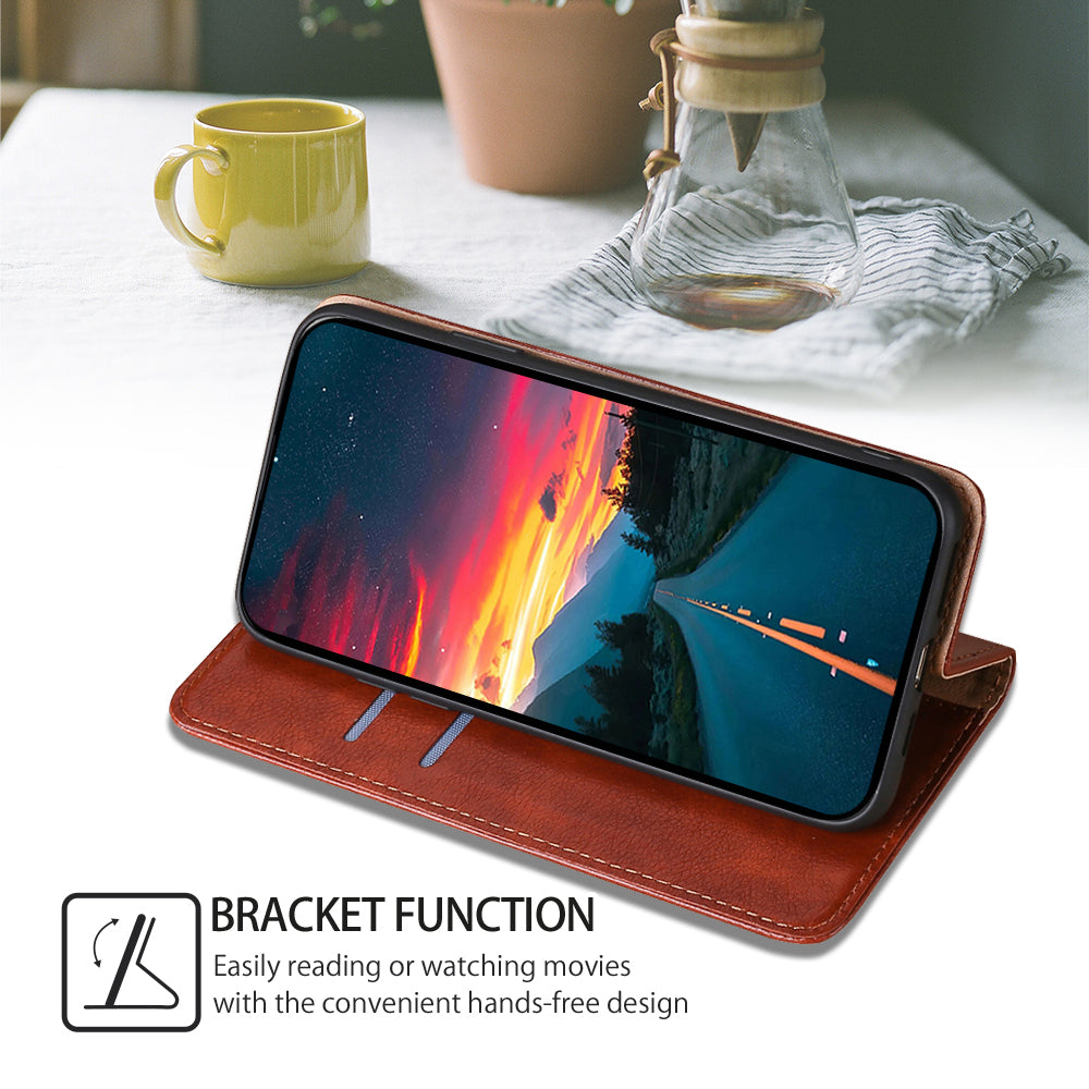 Uniqkart for Realme 11 5G PU Leather + TPU Flip Cover Scratch Resistant Phone Case with Stand Wallet - Brown