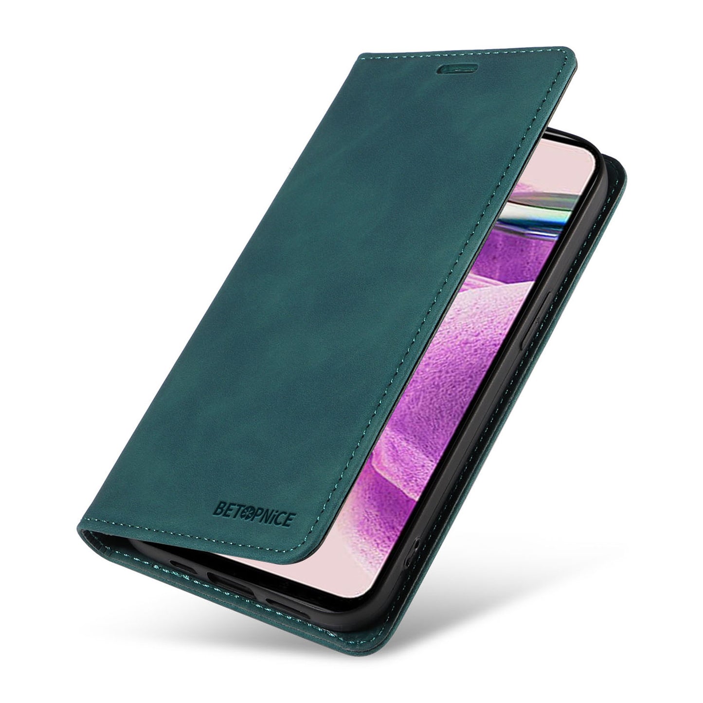 Uniqkart 003 Stand Cover for Xiaomi Redmi Note 12S 4G RFID Blocking Phone Wallet Leather Case - Green