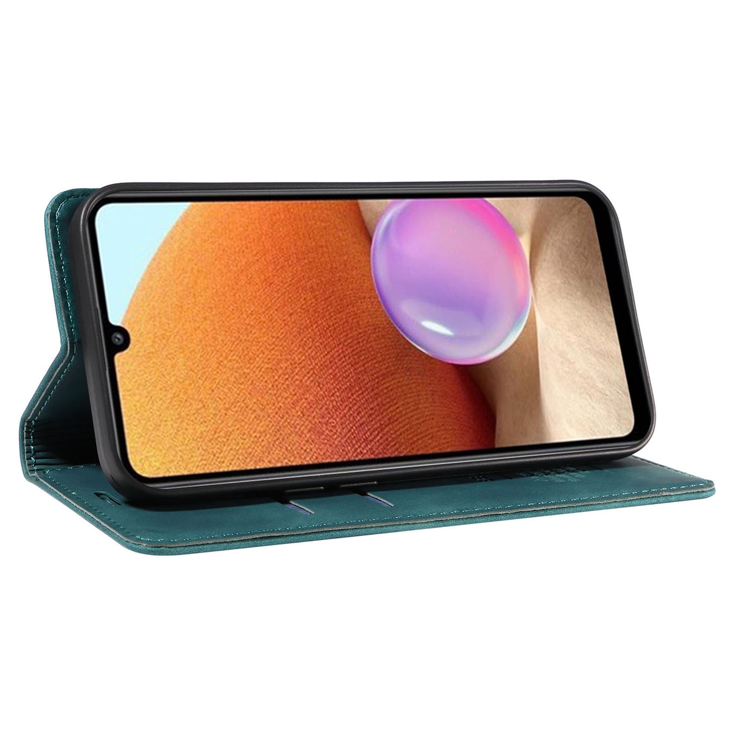 Uniqkart 003 Wallet Cover for Samsung Galaxy A32 5G / M32 5G RFID Blocking Phone Leather Stand Case - Green