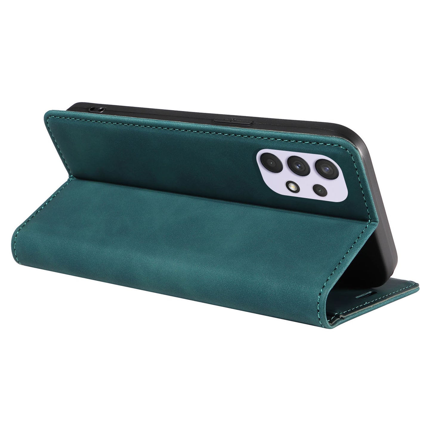 Uniqkart 003 Wallet Cover for Samsung Galaxy A32 5G / M32 5G RFID Blocking Phone Leather Stand Case - Green