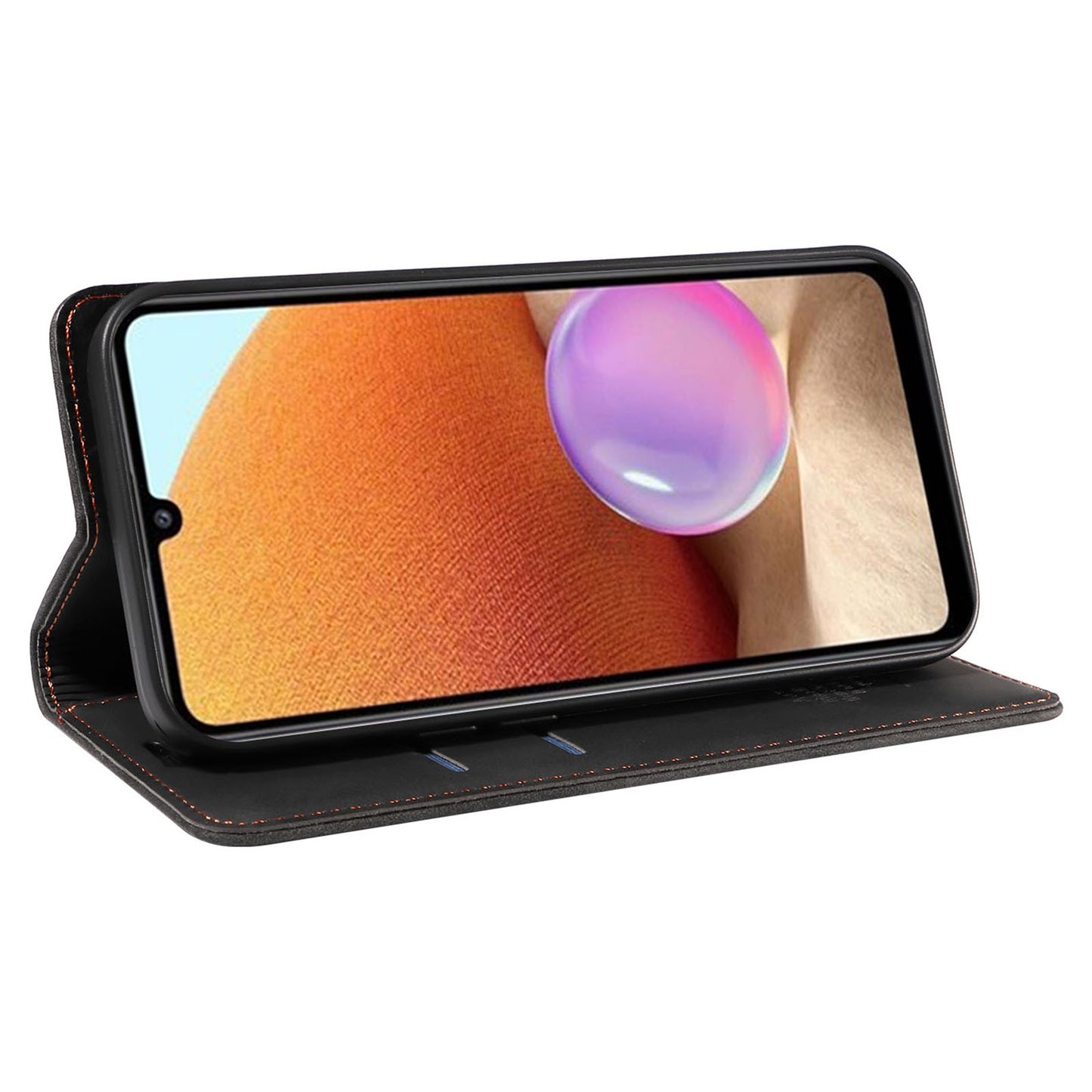Uniqkart 003 Wallet Cover for Samsung Galaxy A32 5G / M32 5G RFID Blocking Phone Leather Stand Case - Black