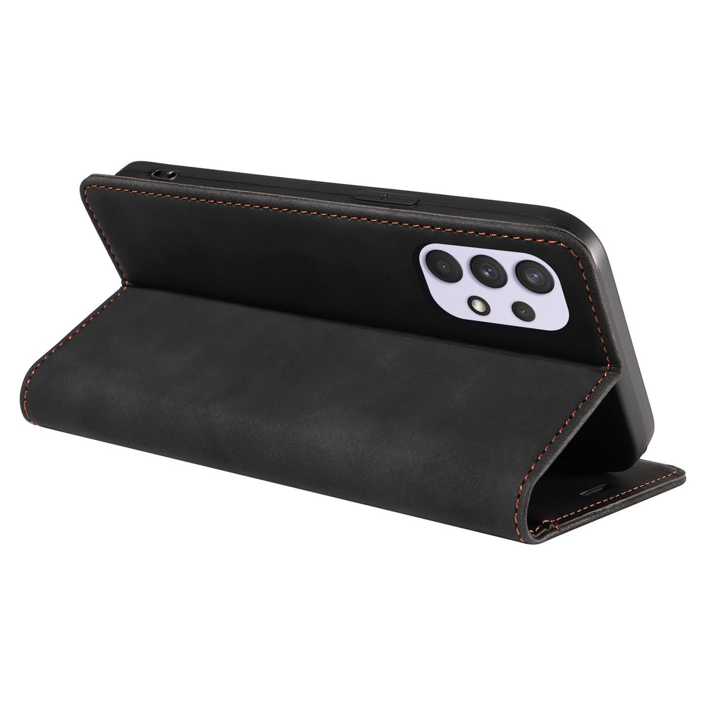Uniqkart 003 Wallet Cover for Samsung Galaxy A32 5G / M32 5G RFID Blocking Phone Leather Stand Case - Black