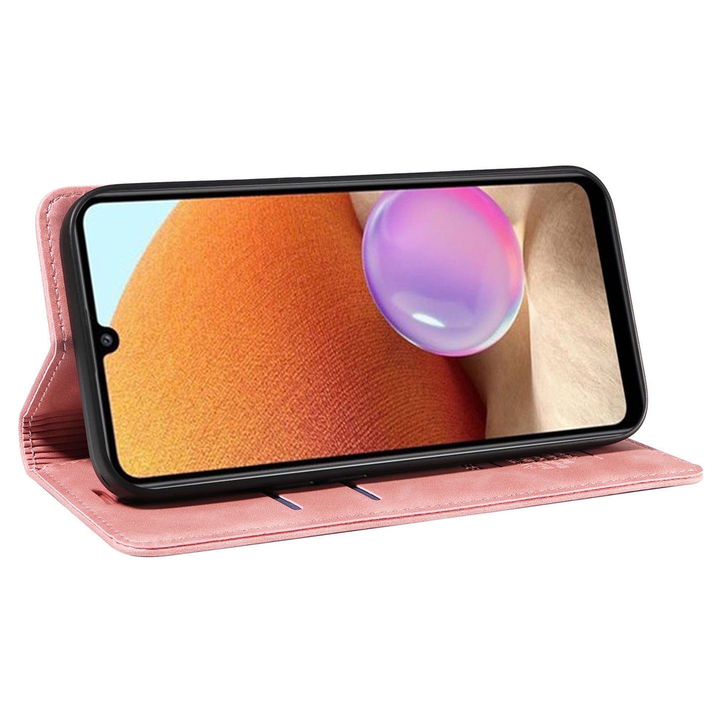 Uniqkart 003 Wallet Cover for Samsung Galaxy A32 5G / M32 5G RFID Blocking Phone Leather Stand Case - Pink