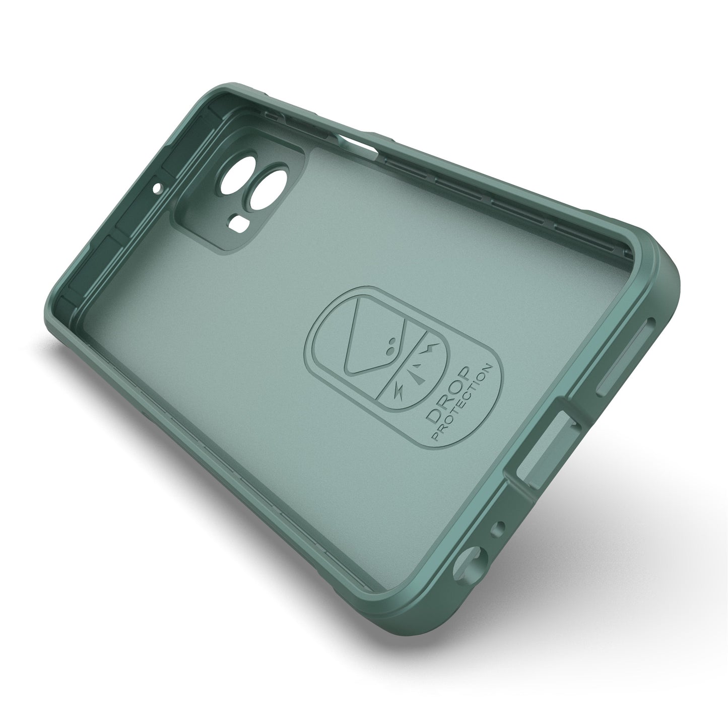 Uniqkart for Motorola Moto G73 5G Anti-drop Phone Case Rugged TPU Protective Cover - Light Grey