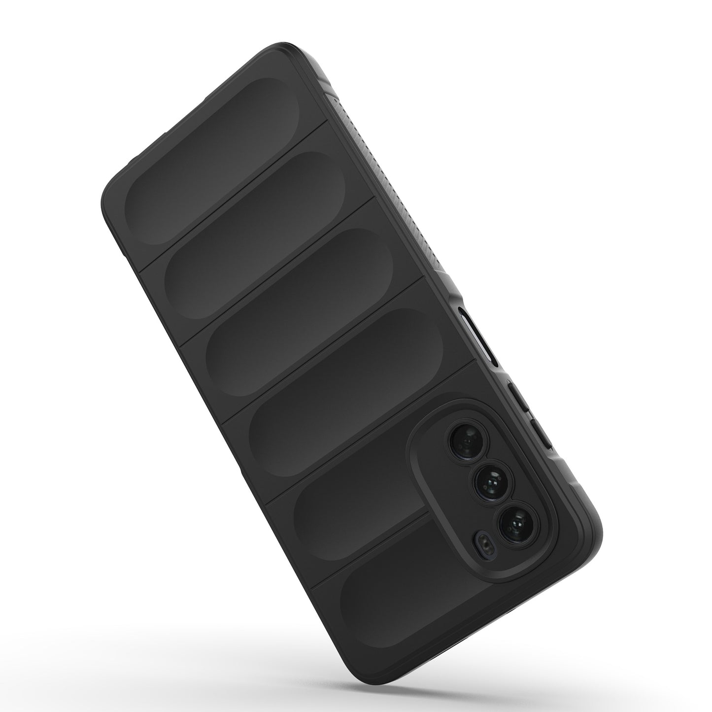 Uniqkart for Motorola Moto G62 5G Anti-drop Protective Phone Case Rugged TPU Phone Cover - Black