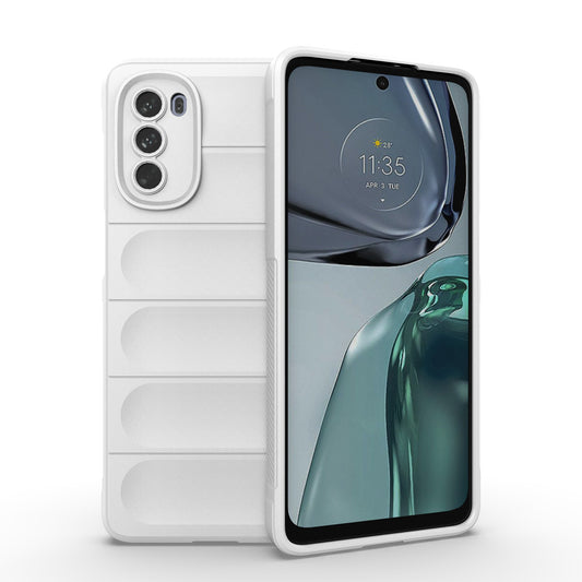 Uniqkart for Motorola Moto G62 5G Anti-drop Protective Phone Case Rugged TPU Phone Cover - White