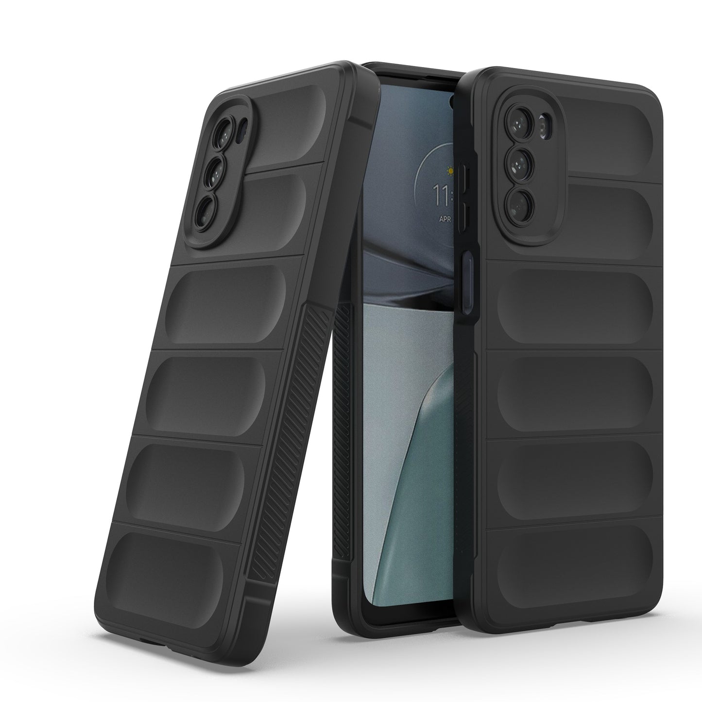 Uniqkart for Motorola Moto G62 5G Anti-drop Protective Phone Case Rugged TPU Phone Cover - White