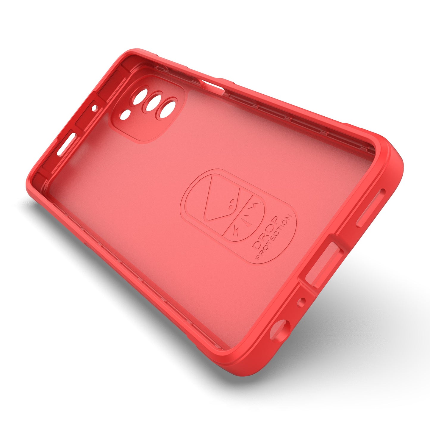 Uniqkart for Motorola Moto G62 5G Anti-drop Protective Phone Case Rugged TPU Phone Cover - Red