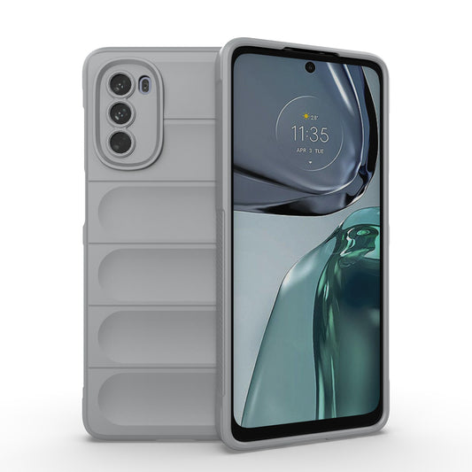 Uniqkart for Motorola Moto G62 5G Anti-drop Protective Phone Case Rugged TPU Phone Cover - Light Grey