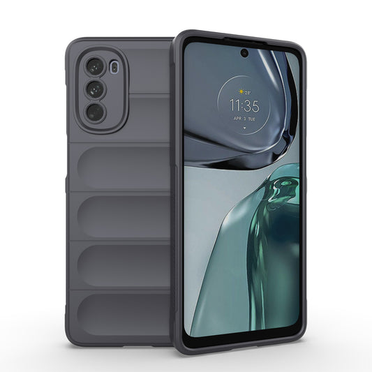 Uniqkart for Motorola Moto G62 5G Anti-drop Protective Phone Case Rugged TPU Phone Cover - Dark Grey