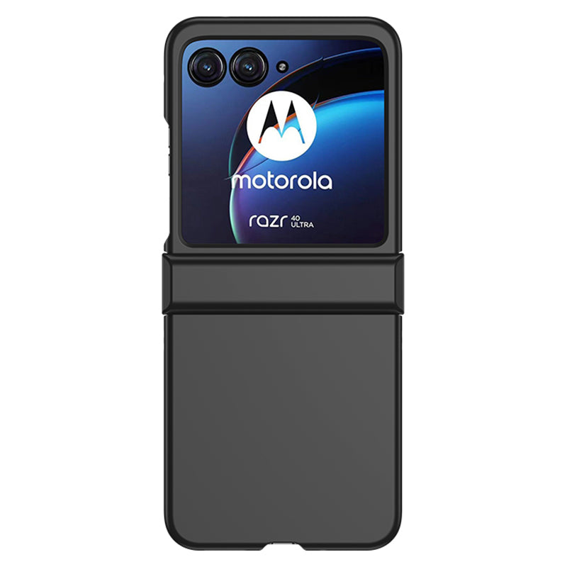Uniqkart for Motorola Razr 40 Ultra 5G Hard PC Phone Cover Shockproof Hinge Protection Skin-touch Case - Black