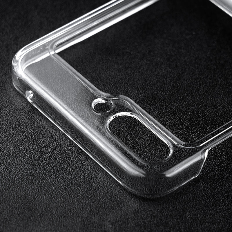 Uniqkart for Samsung Galaxy Z Flip5 5G Crystal Clear Case Hinge Protection Hard PC Shockproof Phone Cover