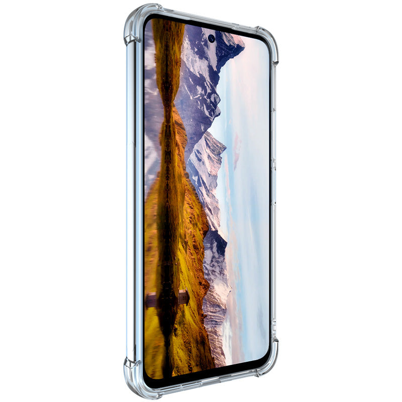 IMAK For Xiaomi Redmi 12 4G Phone Case Four Corner Shock-Absorbed Clear Back Cover TPU Shell - Transparent