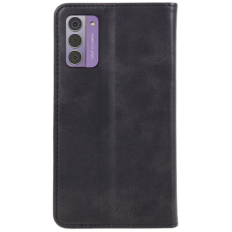Uniqkart for Nokia G42 Calf Texture Scratch Resistant PU Leather Cover Flip Stand Wallet Phone Case - Black