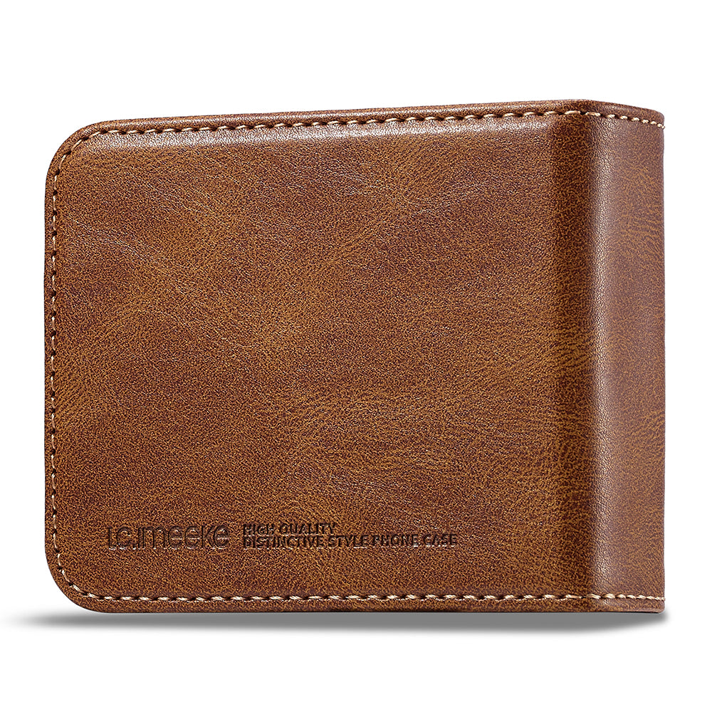Uniqkart For Samsung Galaxy Z Flip5 5G PU Leather Phone Cover RFID Blocking Card Slot Case - Brown