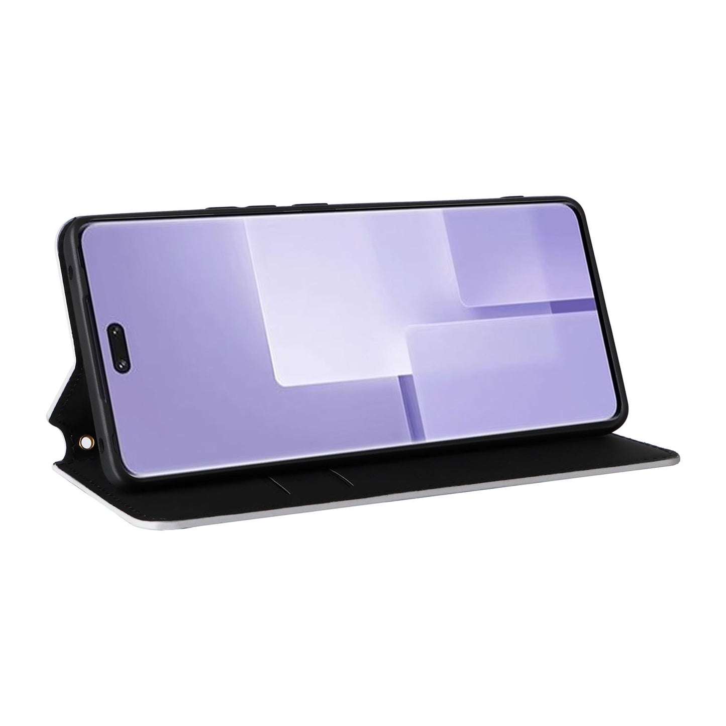 Uniqkart for Xiaomi Civi 3 5G Rhombus Imprinted Stand Case PU Leather Wallet Phone Cover - Silver