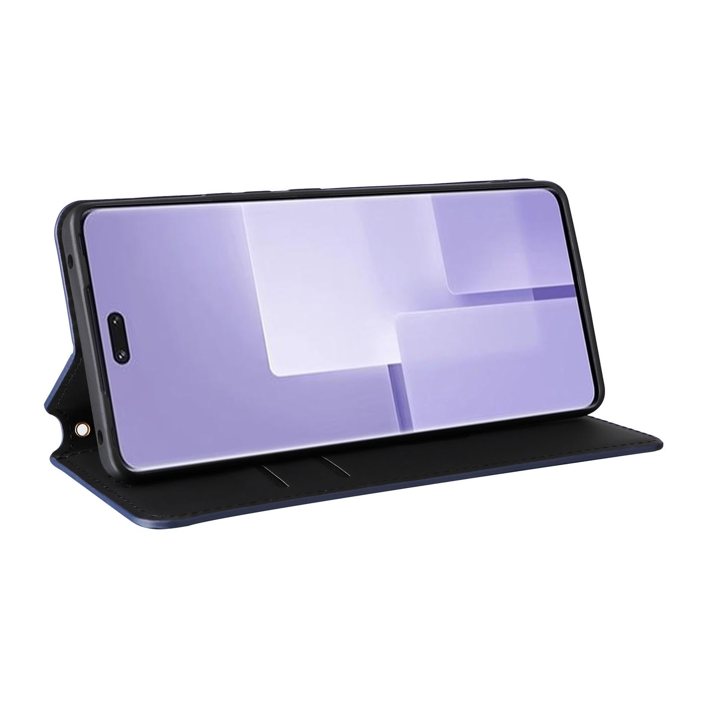 Uniqkart for Xiaomi Civi 3 5G Rhombus Imprinted Stand Case PU Leather Wallet Phone Cover - Blue