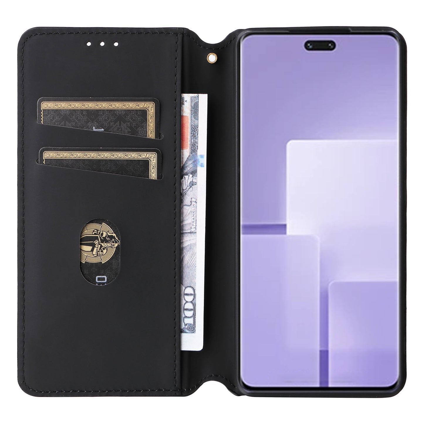 Uniqkart for Xiaomi Civi 3 5G Rhombus Imprinted Stand Case PU Leather Wallet Phone Cover - Purple