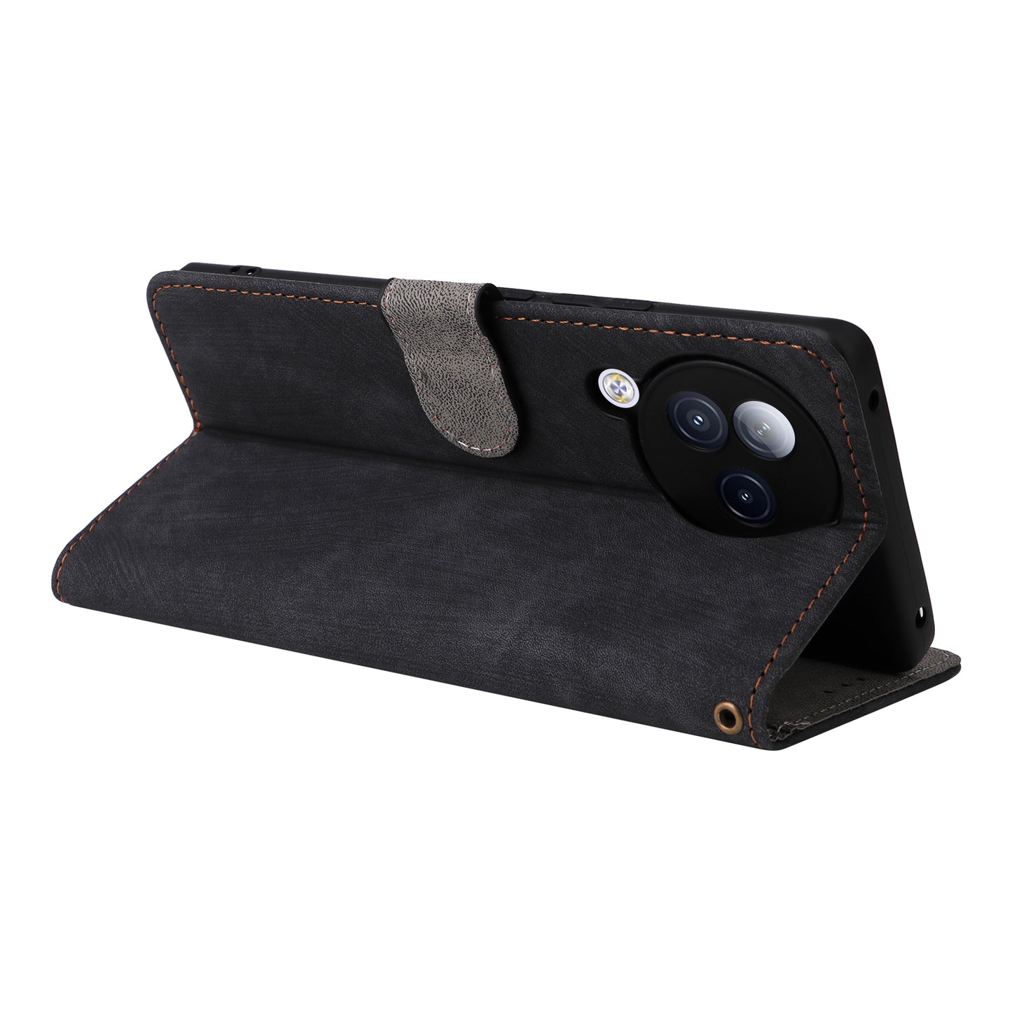 Uniqkart for Xiaomi Civi 3 5G RFID Blocking Phone Cover Shockproof Leather Wallet Stand Case - Black