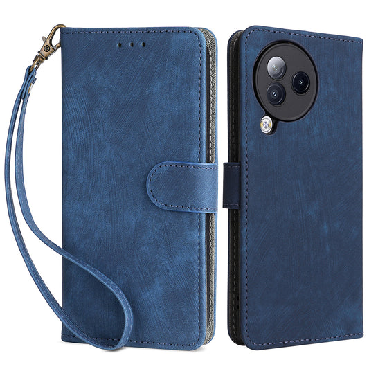 Uniqkart for Xiaomi Civi 3 5G RFID Blocking Phone Cover Shockproof Leather Wallet Stand Case - Blue