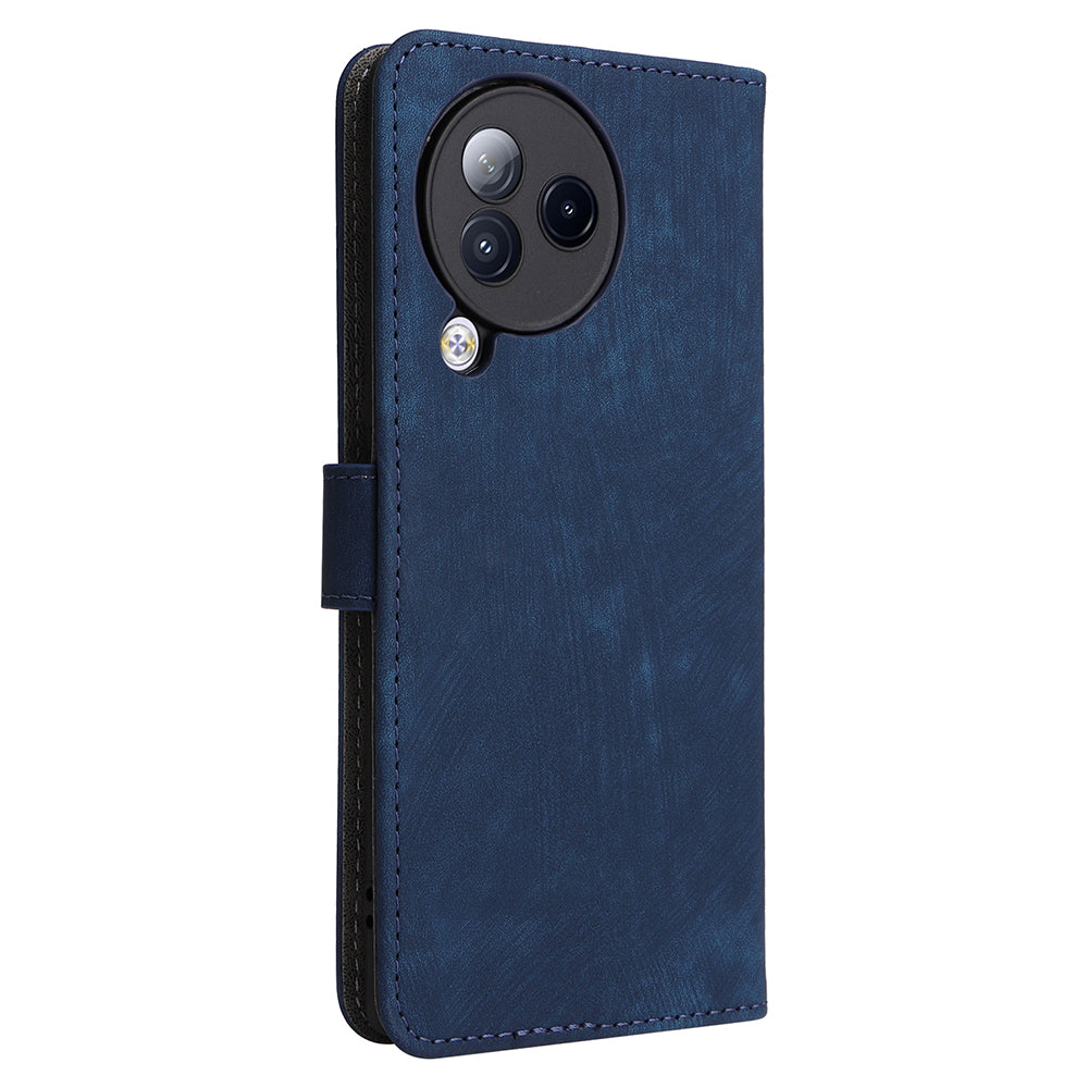 Uniqkart for Xiaomi Civi 3 5G RFID Blocking Phone Cover Shockproof Leather Wallet Stand Case - Blue