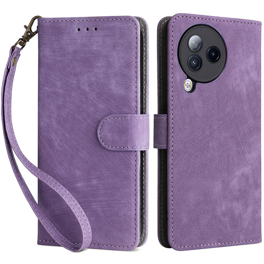 Uniqkart for Xiaomi Civi 3 5G RFID Blocking Phone Cover Shockproof Leather Wallet Stand Case - Purple