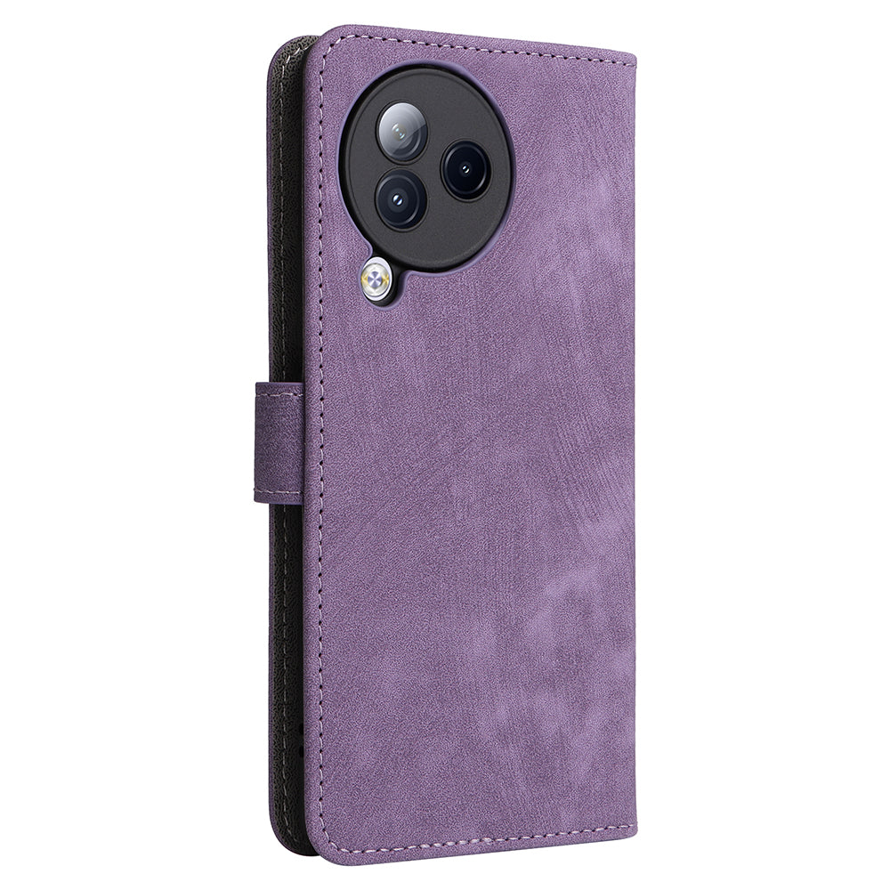 Uniqkart for Xiaomi Civi 3 5G RFID Blocking Phone Cover Shockproof Leather Wallet Stand Case - Purple