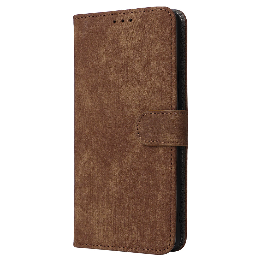 Uniqkart for Xiaomi Civi 3 5G RFID Blocking Phone Cover Shockproof Leather Wallet Stand Case - Brown