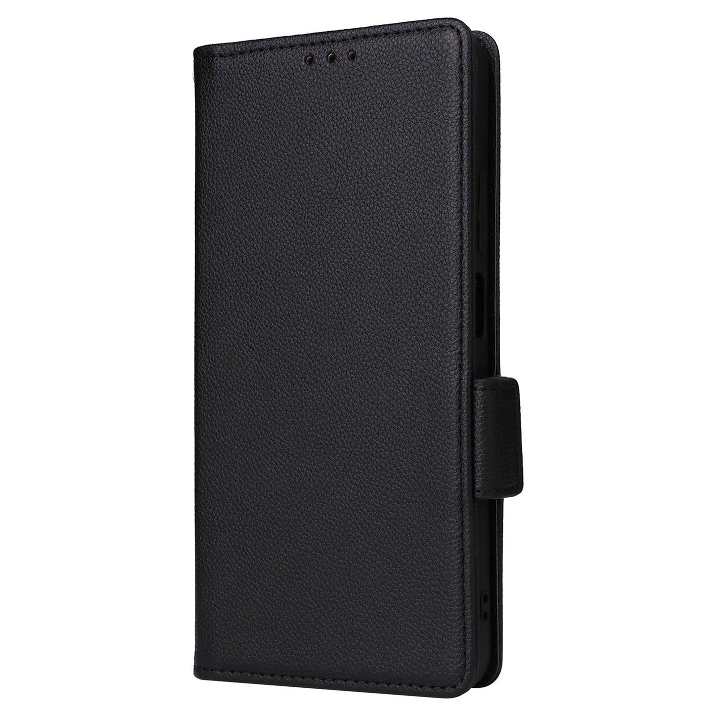 Uniqkart for Realme C53 / Narzo N53 4G PU Leather Wallet Stand Case Litchi Texture Phone Cover - Black