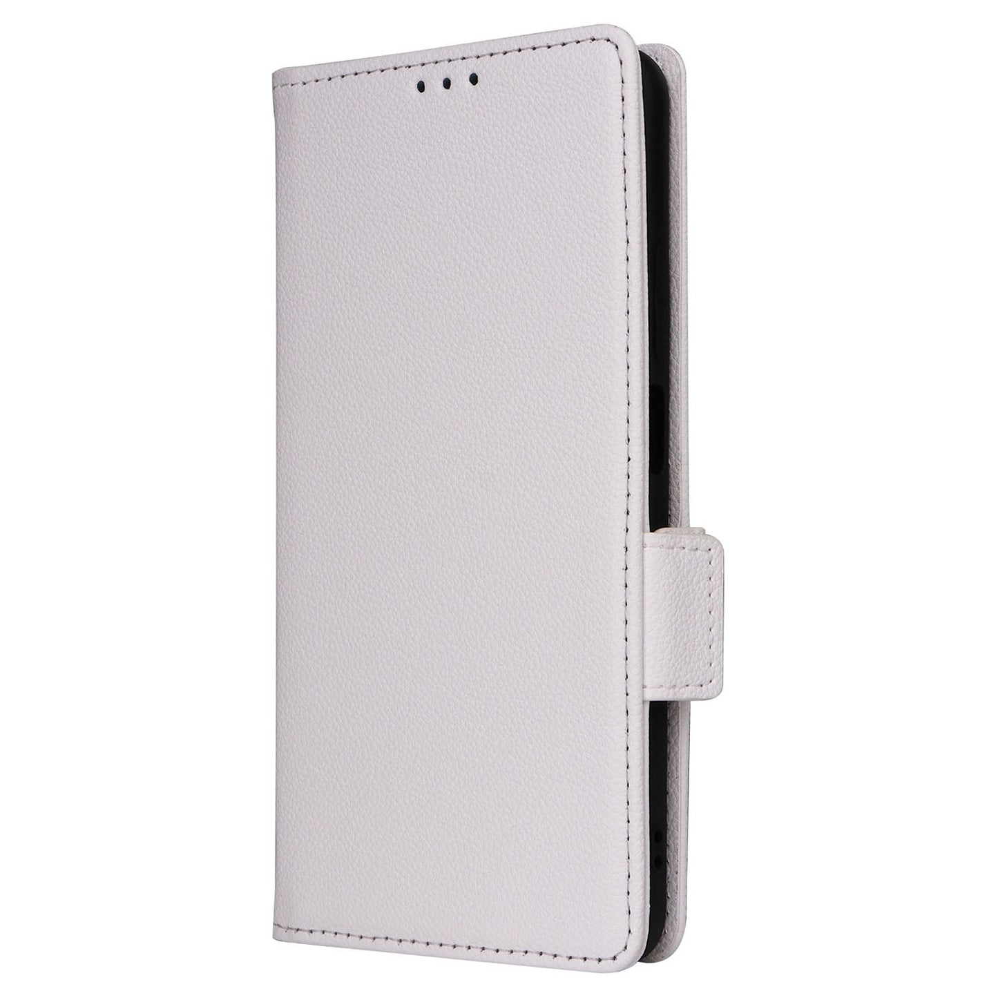 Uniqkart for Realme C53 / Narzo N53 4G PU Leather Wallet Stand Case Litchi Texture Phone Cover - White