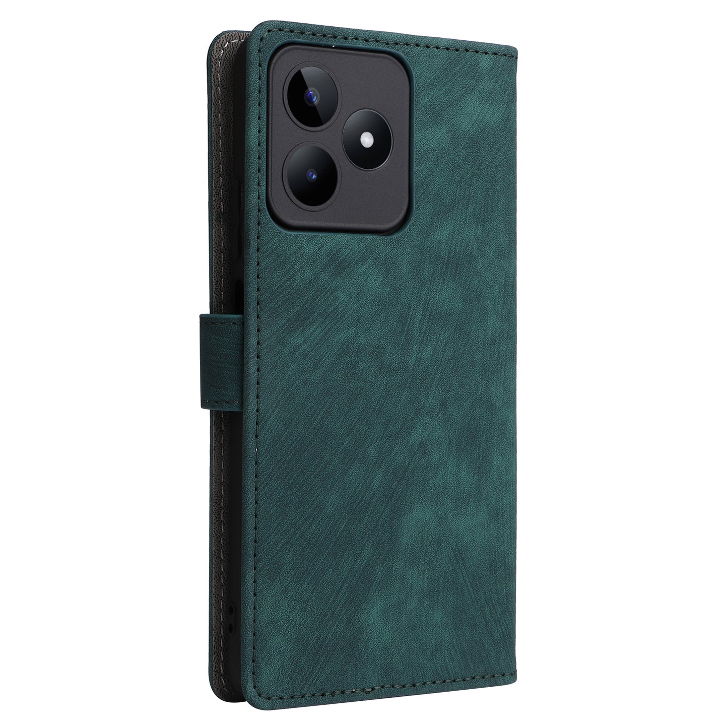 Uniqkart for Realme C53 4G / Narzo N53 4G RFID Blocking Wallet Phone Cover Anti-drop Leather Stand Case - Green