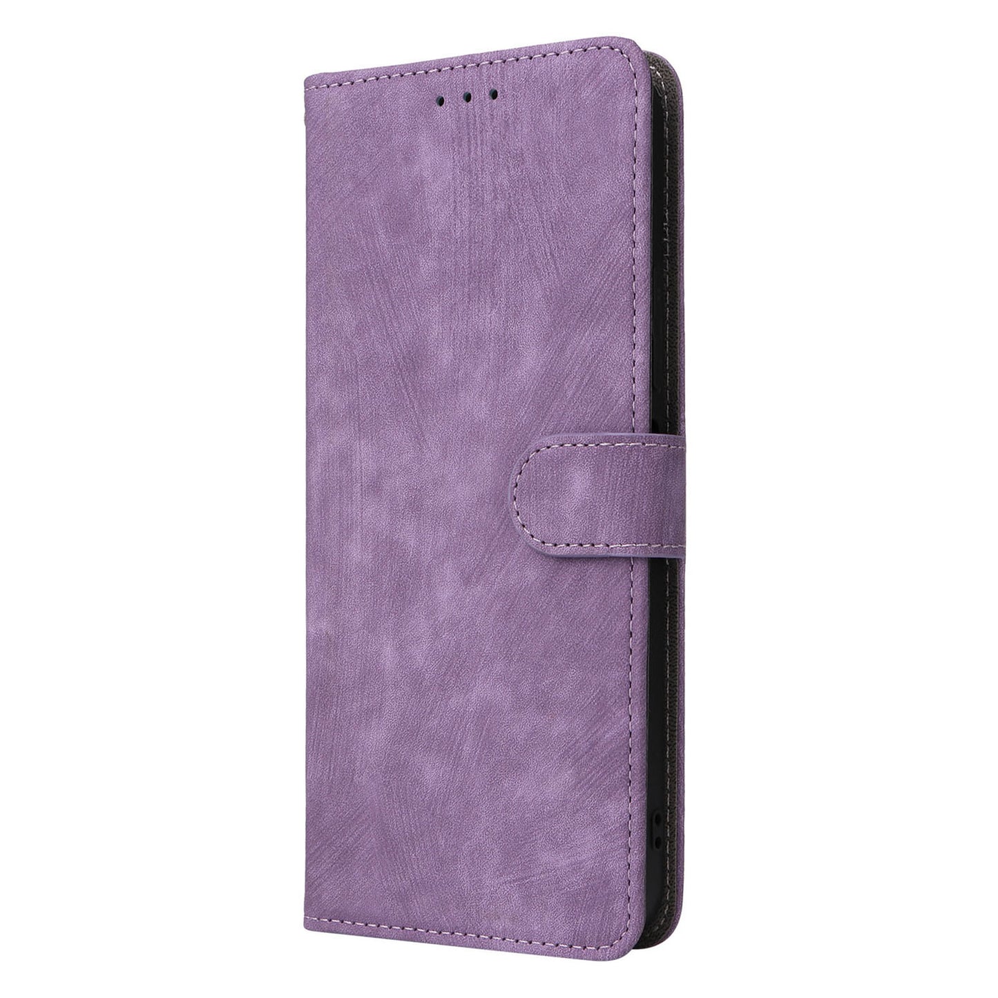 Uniqkart for Xiaomi Redmi 12 4G RFID Blocking Wallet Stand Cover Anti-drop Leather Phone Case - Purple