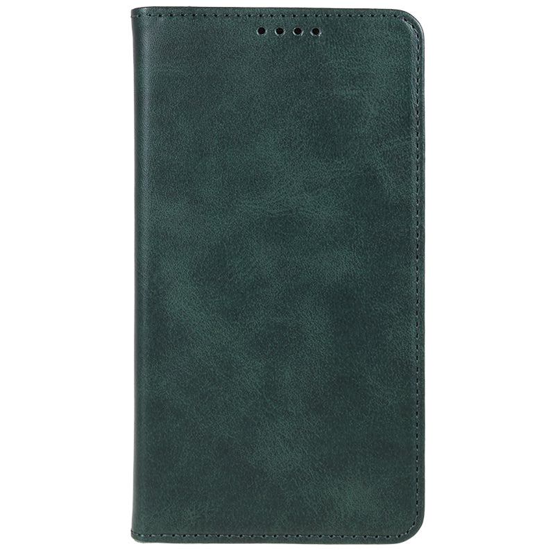 Uniqkart for Samsung Galaxy A25 5G Wallet Calf Texture Phone Case Shockproof PU Leather Shell Flip Stand Cover - Green
