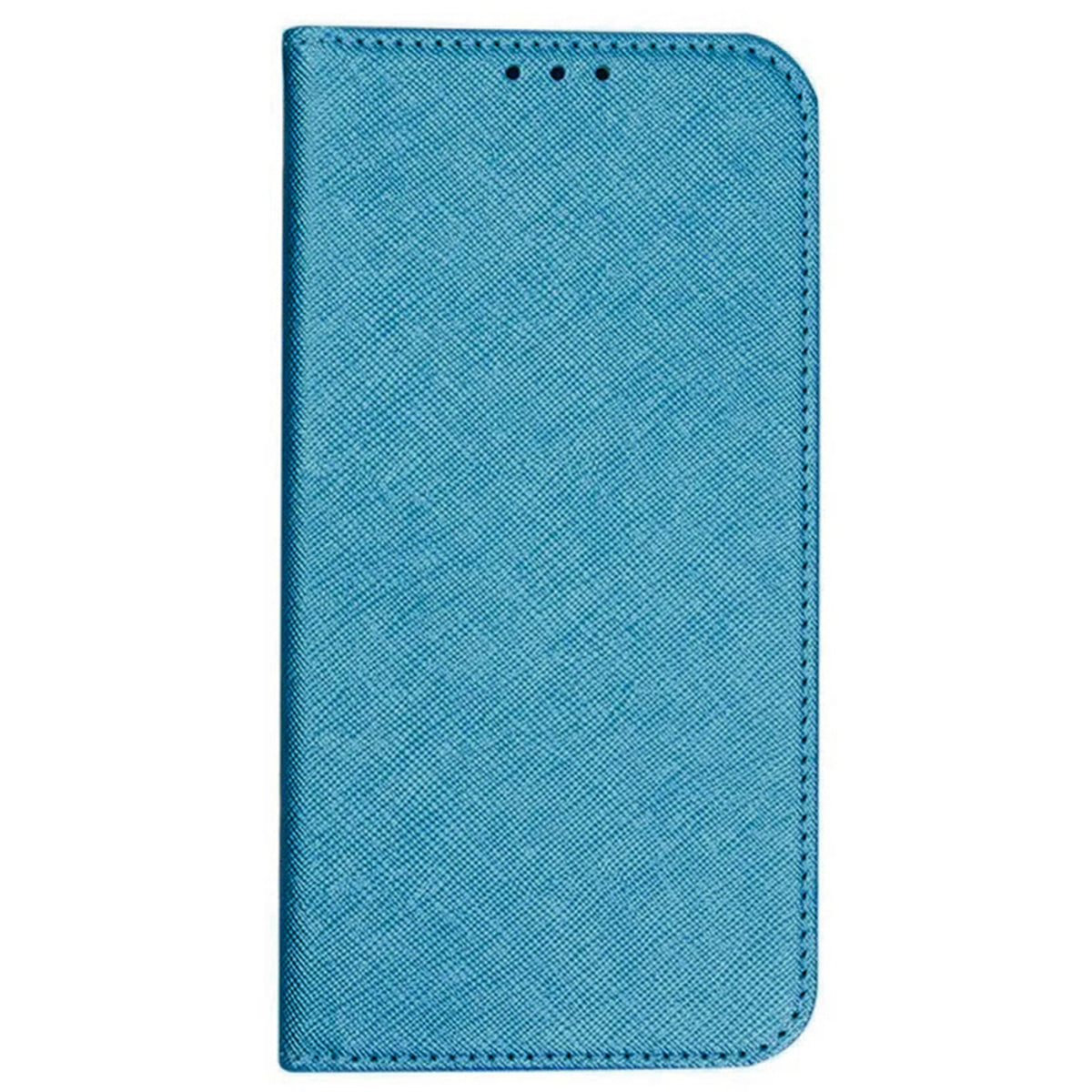 Uniqkart for Samsung Galaxy A25 5G Wallet Phone Shell Cross Texture PU Leather Shockproof Flip Stand Phone Case - Sky Blue