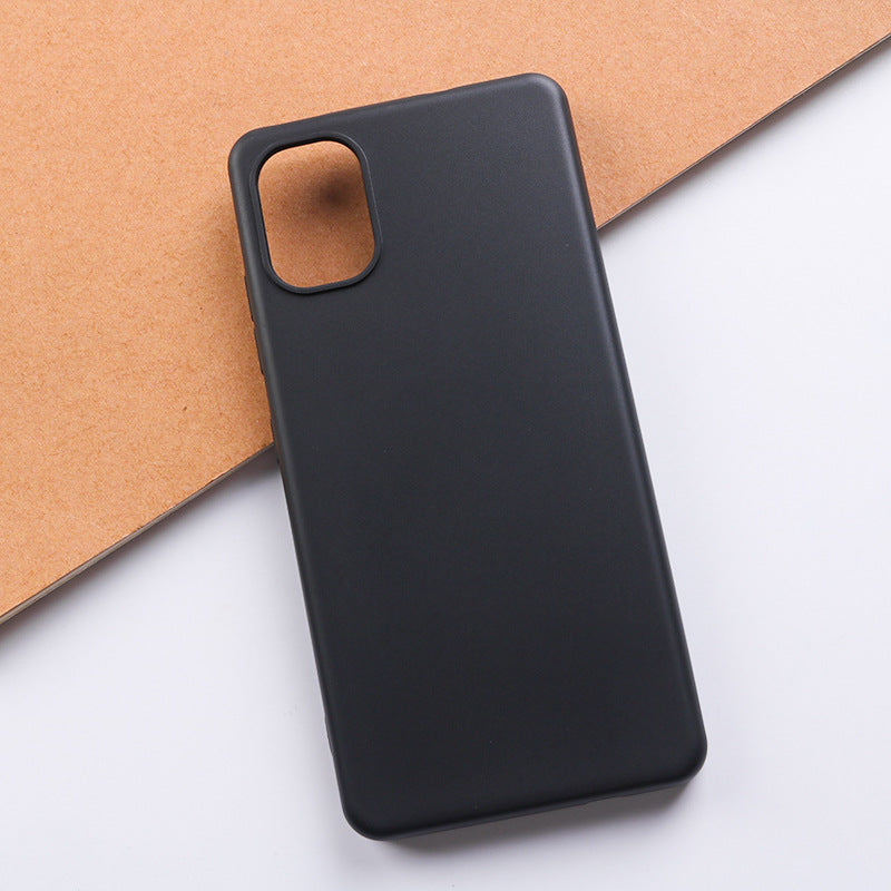 Anti-scratch Matte Phone Case for Nokia C02 , Flexible TPU Protective Phone Cover - Black