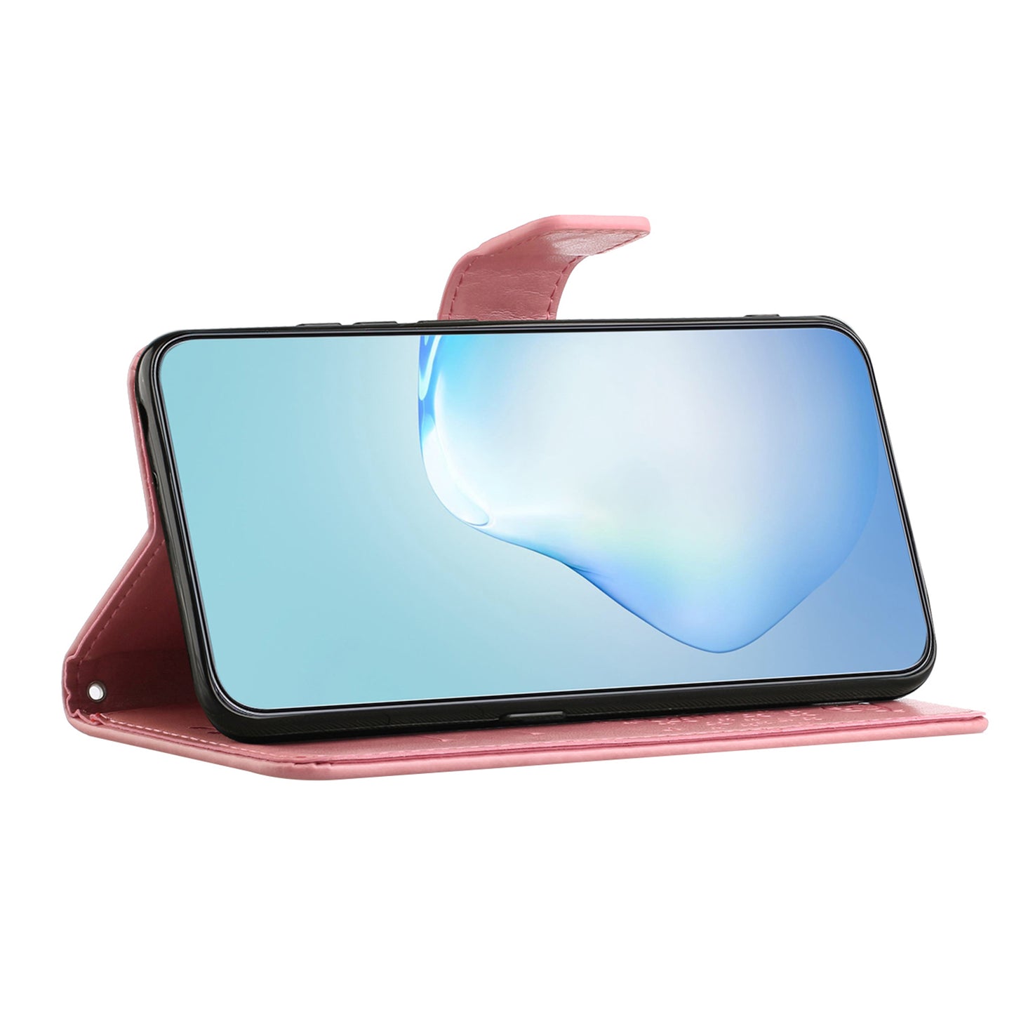 Uniqkart for Xiaomi Redmi 12 4G Owl Tree Imprinted Wallet Case PU Leather Stand Phone Cover - Pink