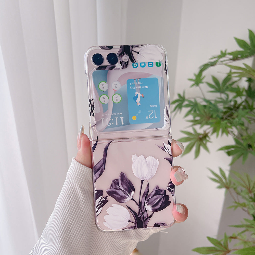 Hard PC Phone Case for Samsung Galaxy Z Flip5 5G , Pattern Printing Protective Phone Cover - Z62