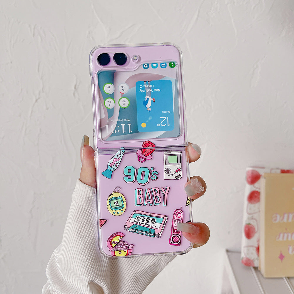 Hard PC Phone Case for Samsung Galaxy Z Flip5 5G , Pattern Printing Protective Phone Cover - Z75