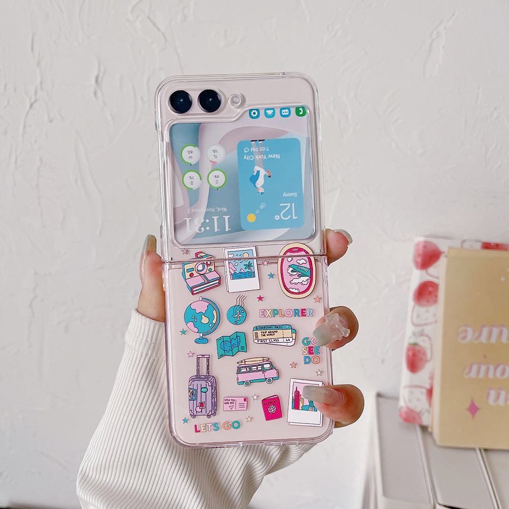 Hard PC Phone Case for Samsung Galaxy Z Flip5 5G , Pattern Printing Protective Phone Cover - Z76