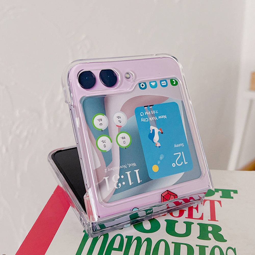 Hard PC Phone Case for Samsung Galaxy Z Flip5 5G , Pattern Printing Protective Phone Cover - Z76