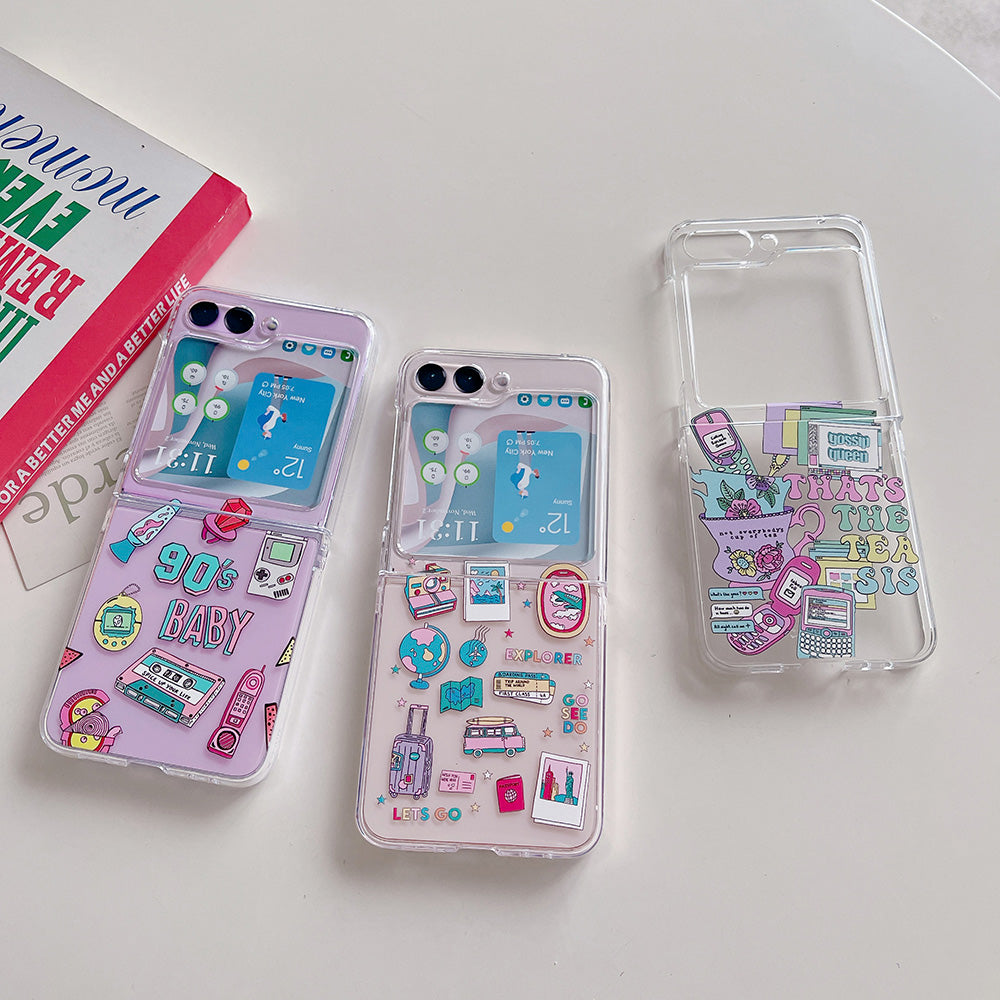 Hard PC Phone Case for Samsung Galaxy Z Flip5 5G , Pattern Printing Protective Phone Cover - Z76