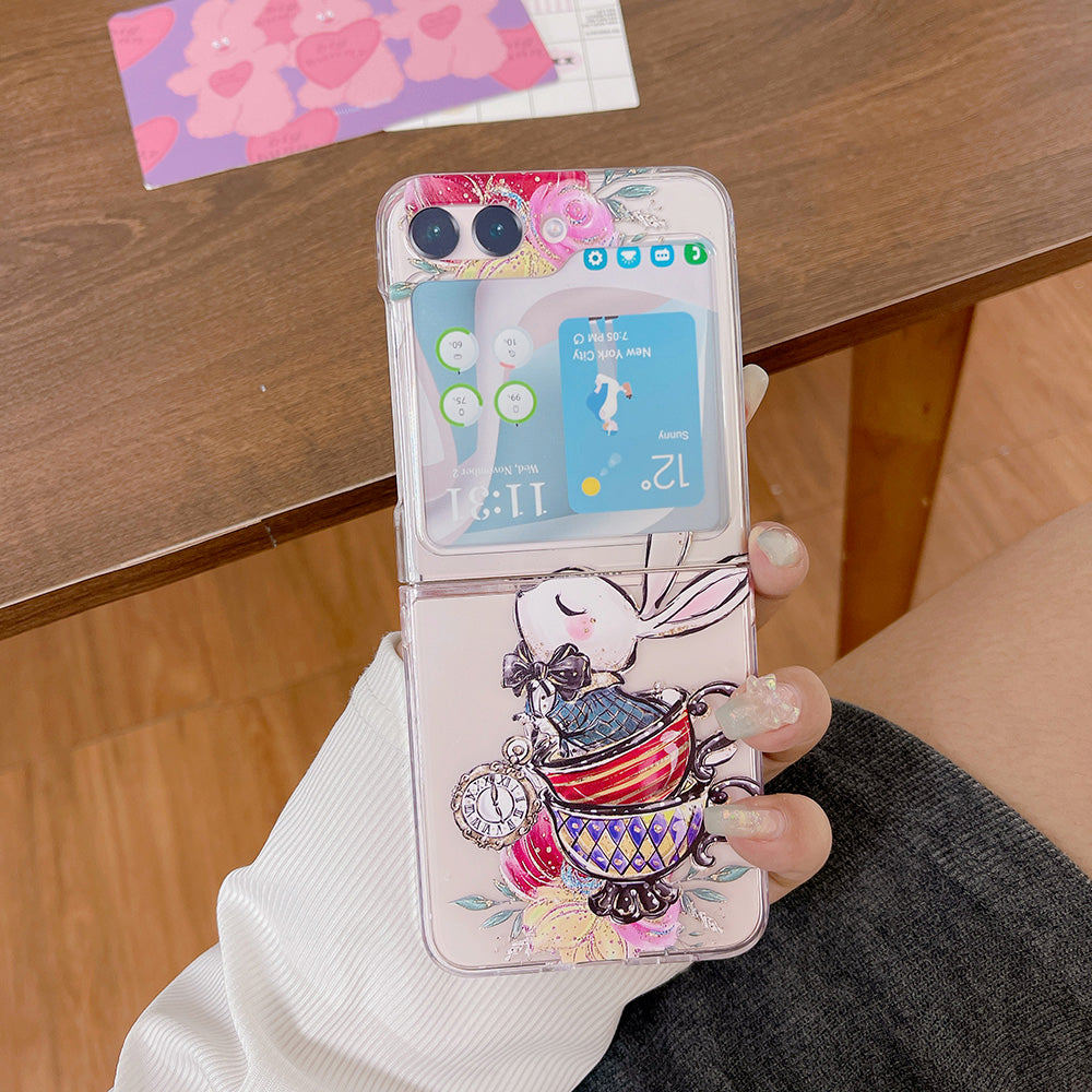 Hard PC Phone Case for Samsung Galaxy Z Flip5 5G , Pattern Printing Protective Phone Cover - Z89