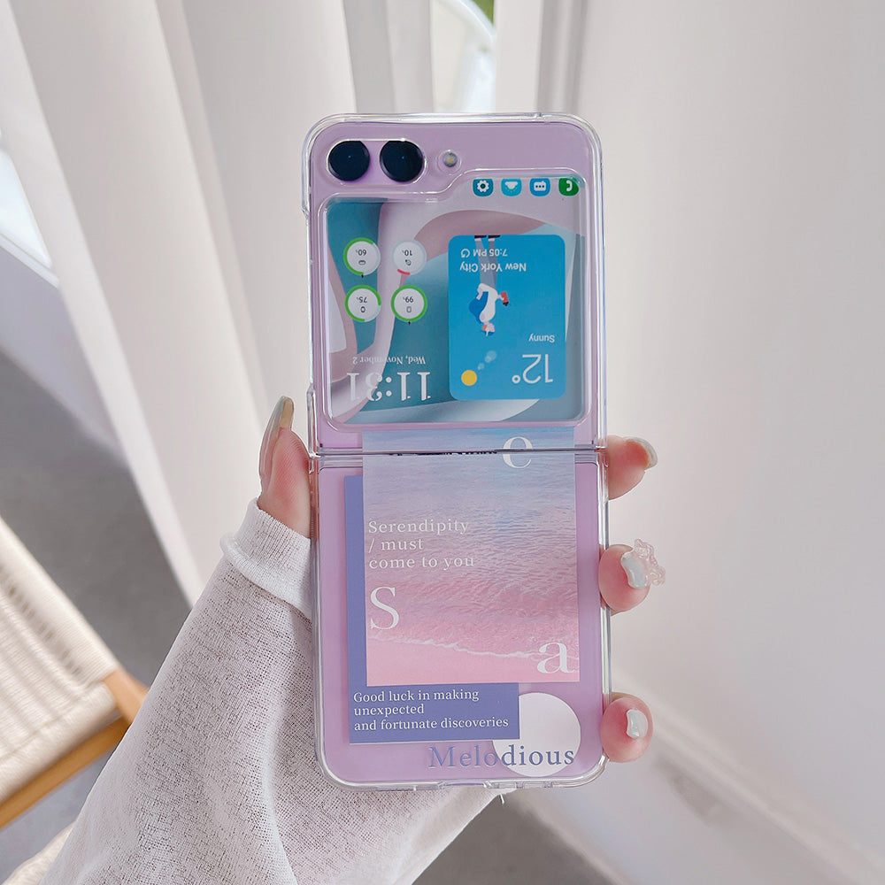 Hard PC Phone Case for Samsung Galaxy Z Flip5 5G , Pattern Printing Protective Phone Cover - Z98