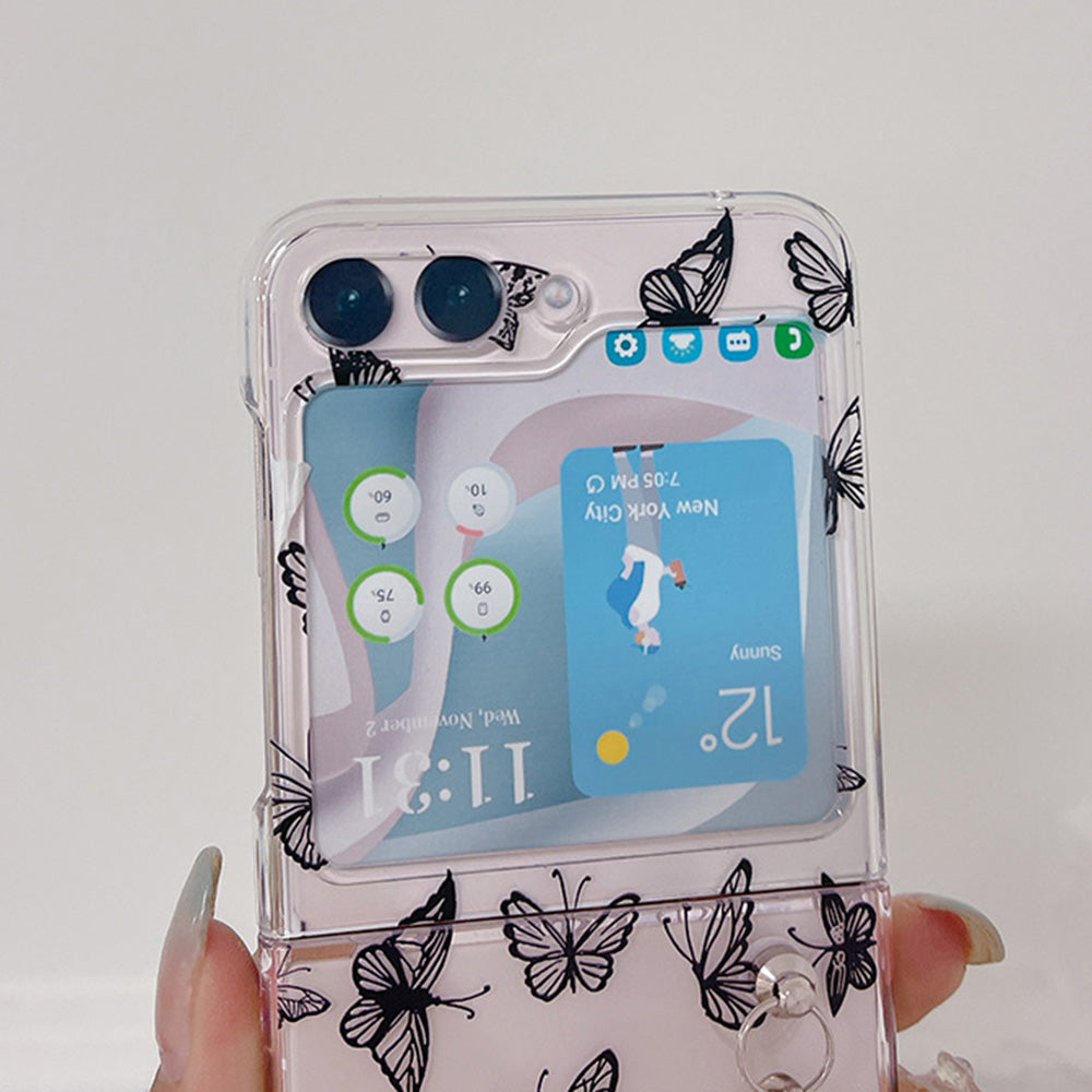 Pattern Printing Phone Case for Samsung Galaxy Z Flip5 5G , Anti-scratch PC Phone Cover - Z40