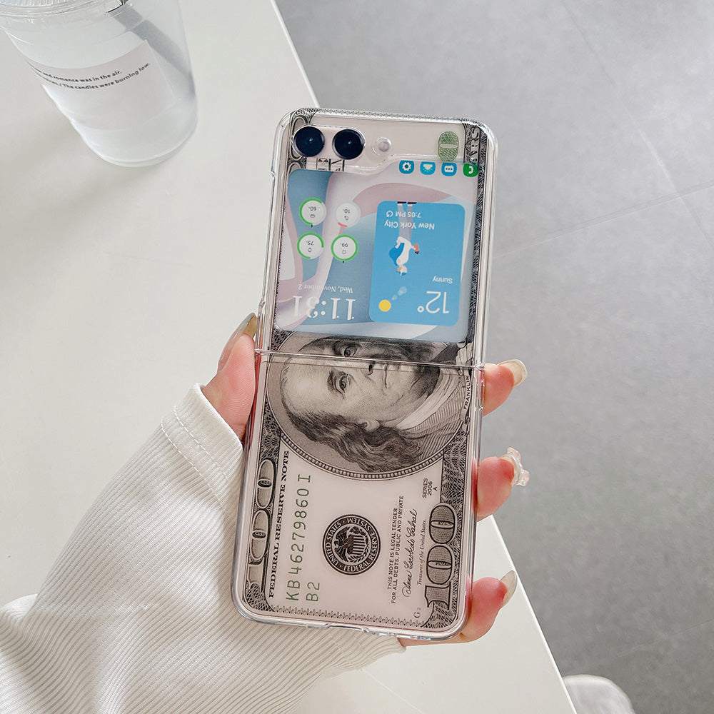 Pattern Printing Phone Case for Samsung Galaxy Z Flip5 5G , Anti-scratch PC Phone Cover - Z41