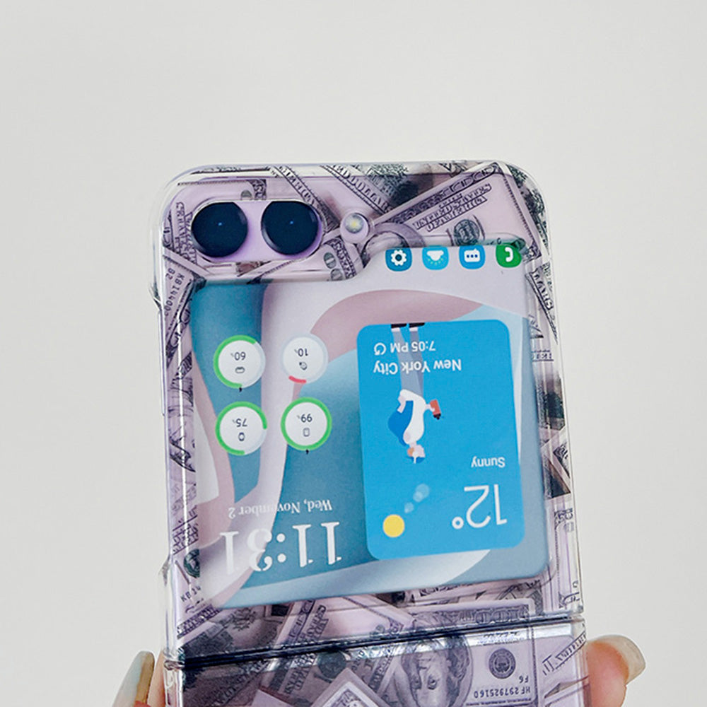 Pattern Printing Phone Case for Samsung Galaxy Z Flip5 5G , Anti-scratch PC Phone Cover - Z42