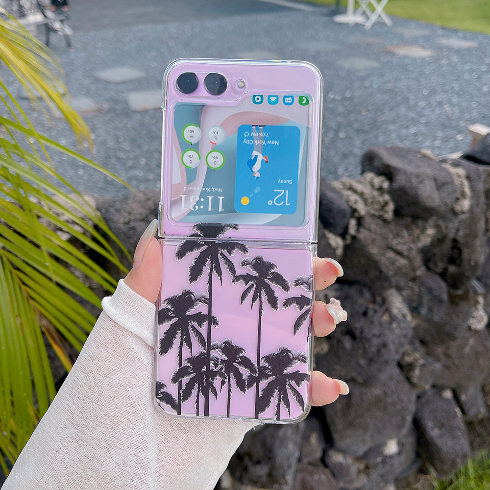 Pattern Printing Phone Case for Samsung Galaxy Z Flip5 5G , Anti-scratch PC Phone Cover - Z45